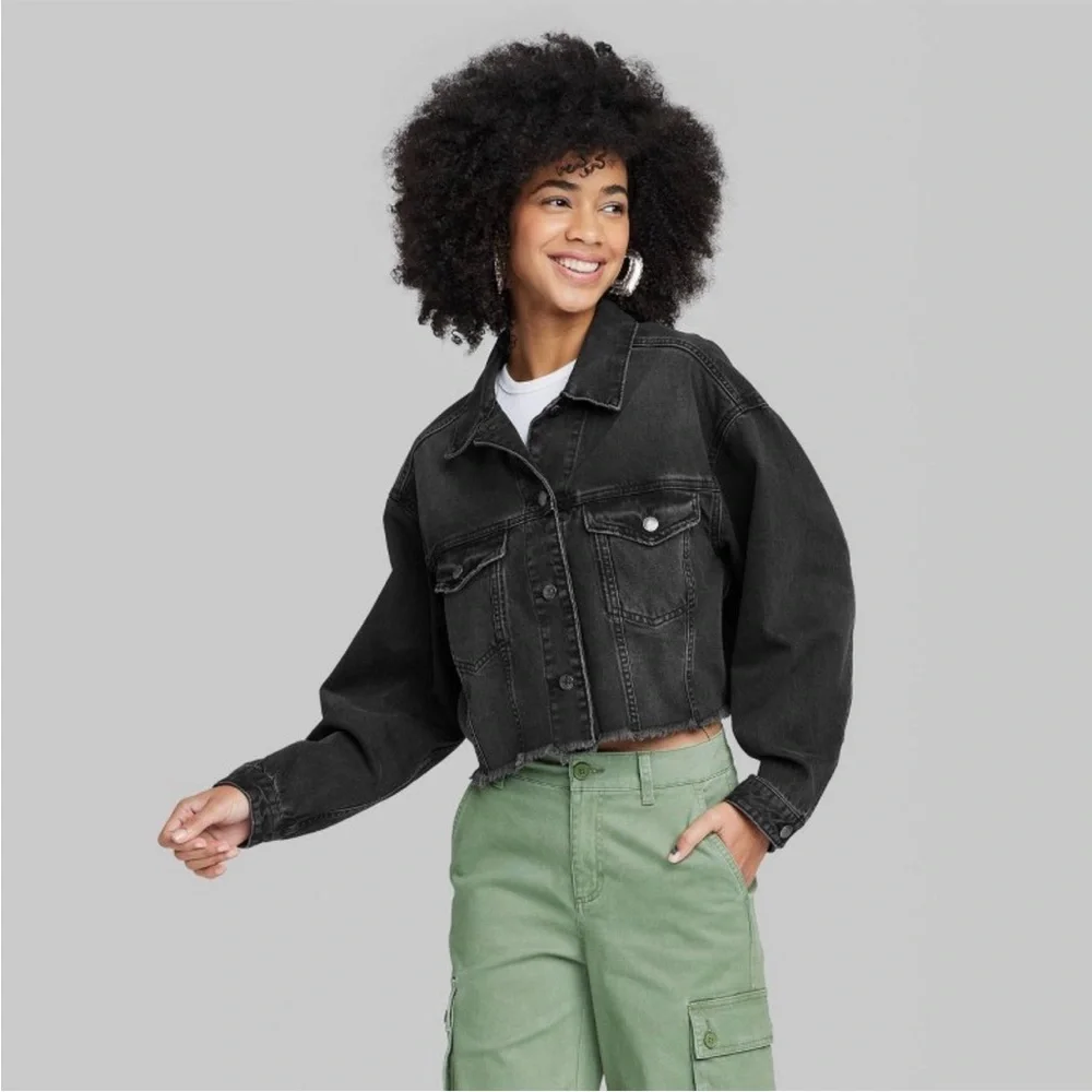 OVERSIZED fits like M denim jacket - Picture 3 of 9